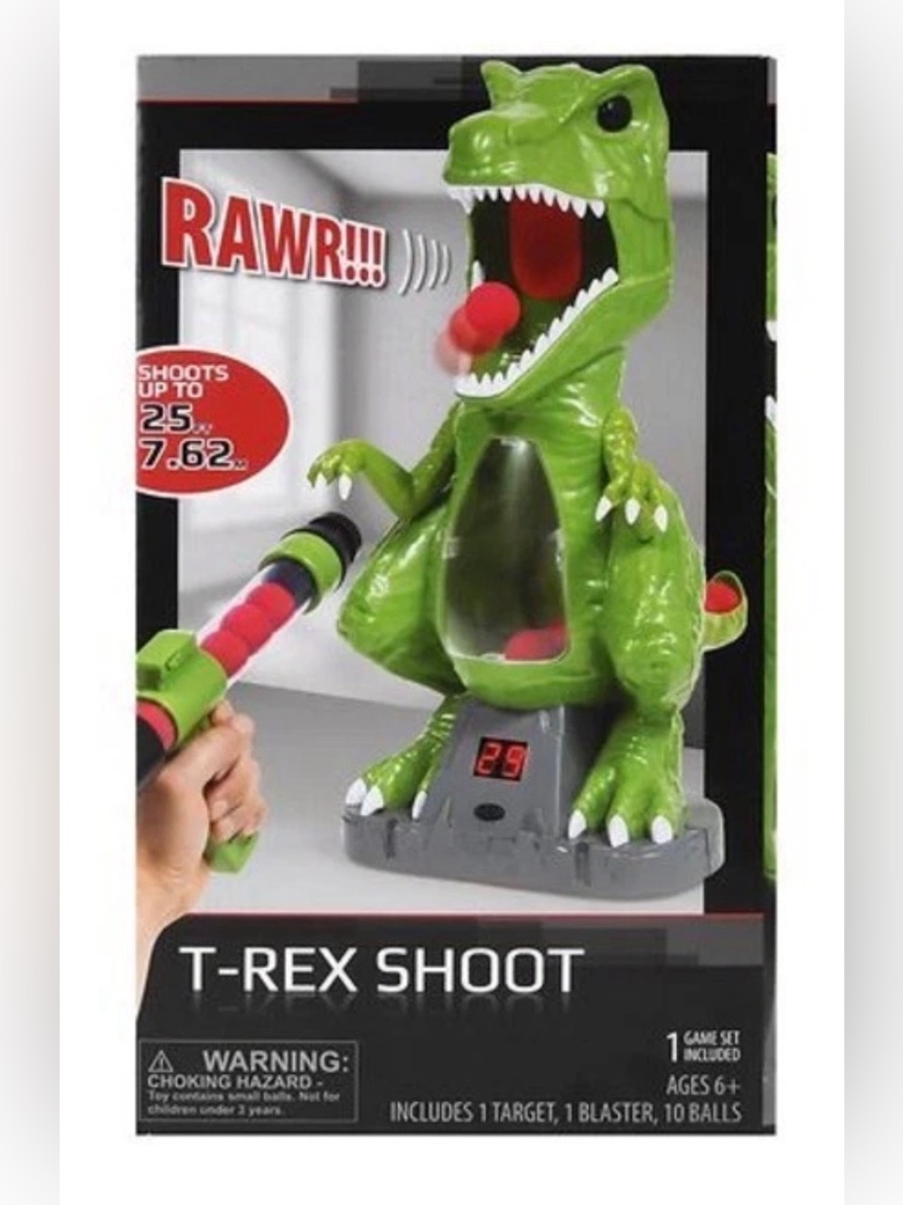 Green T-Rex Shoot Reptile Target Toy - NIB